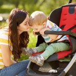 Until what age can a child be transported in a stroller?