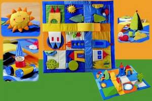 Интересные идеи развивающего коврика с отрывными игрушками