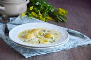 Куриный суп с сырными шариками - Что приготовить ребенку на обед рецепты
