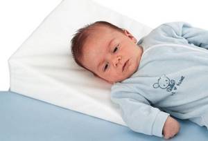 Наклонная подушка для детей до 6 месяцев