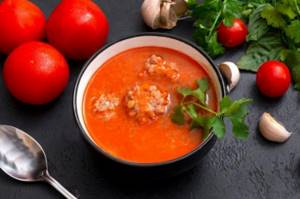 Томатный суп с фрикадельками - Что приготовить ребенку на обед рецепты